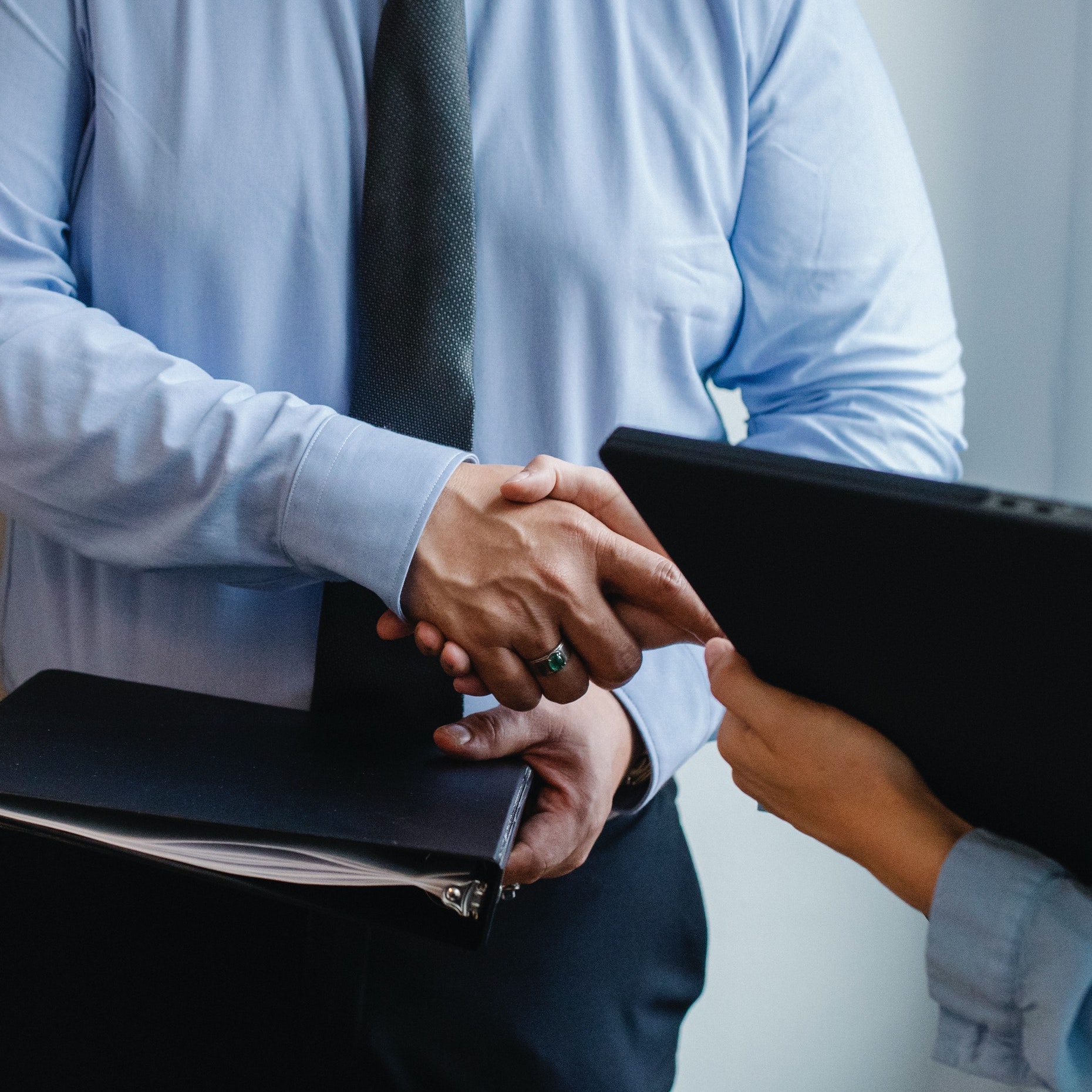Corporate handshake