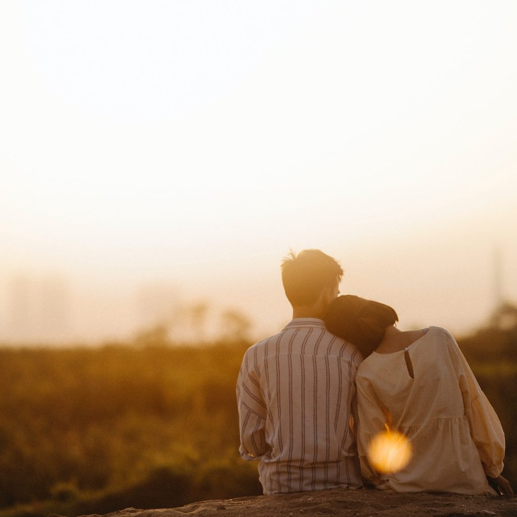 Couple in sunset