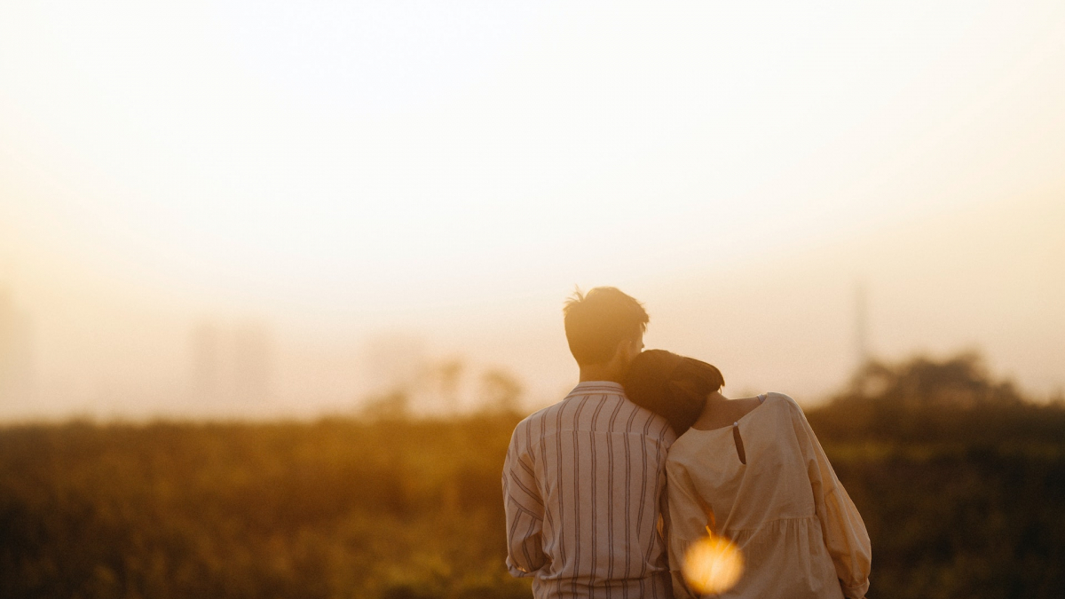 Couple in sunset