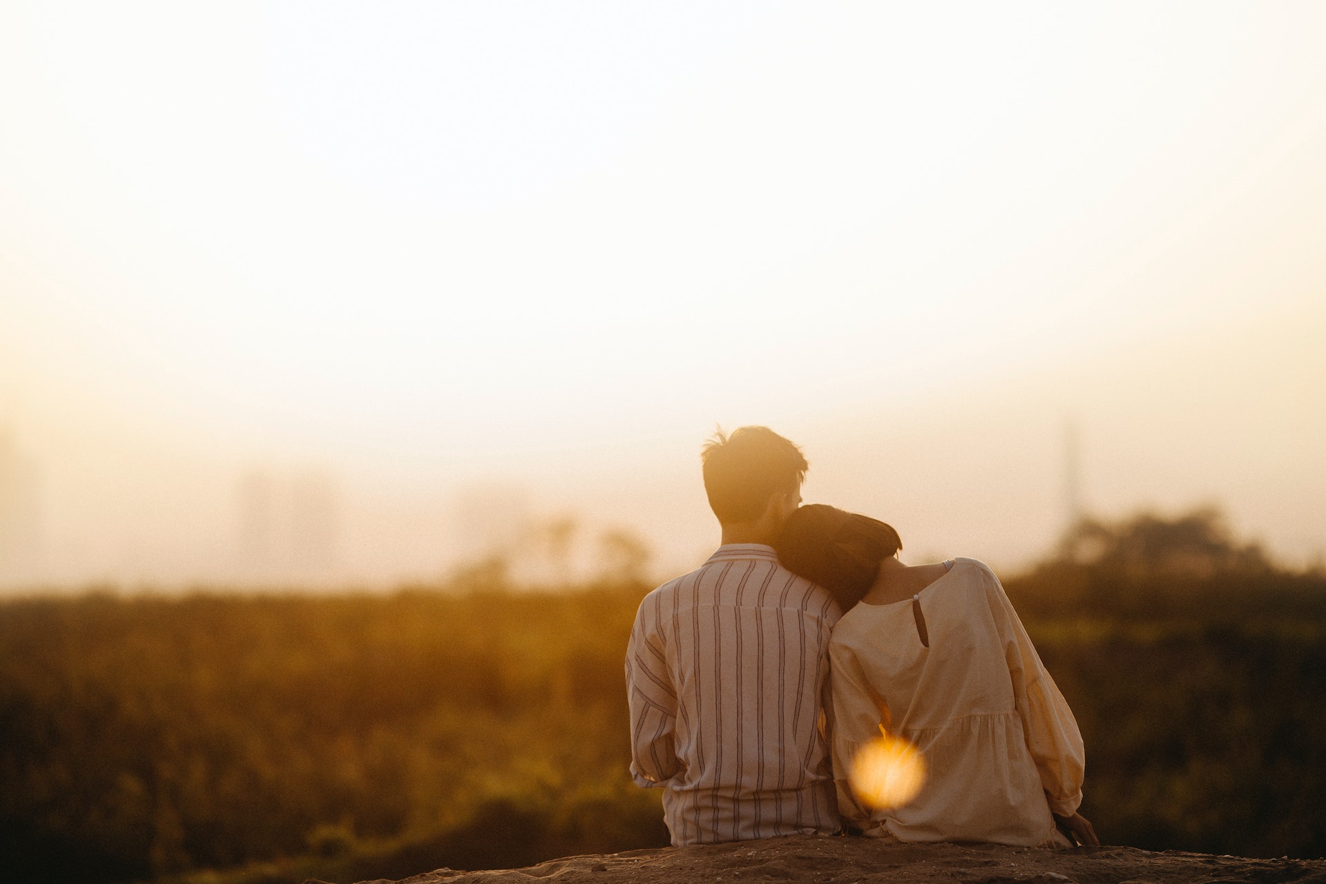 Couple in sunset