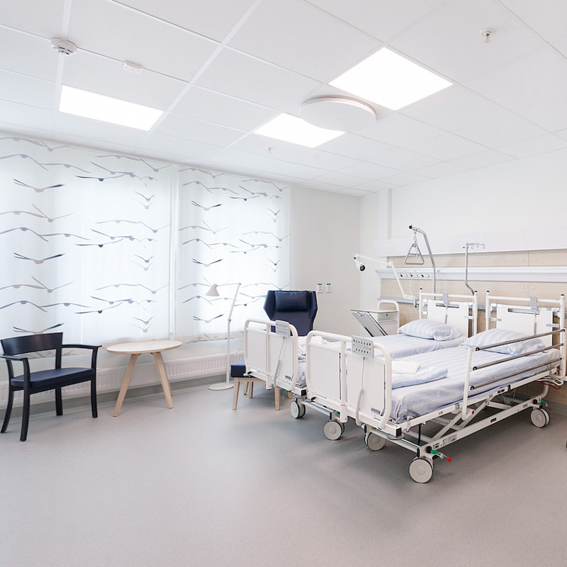 Patient room with Biocentric lighting